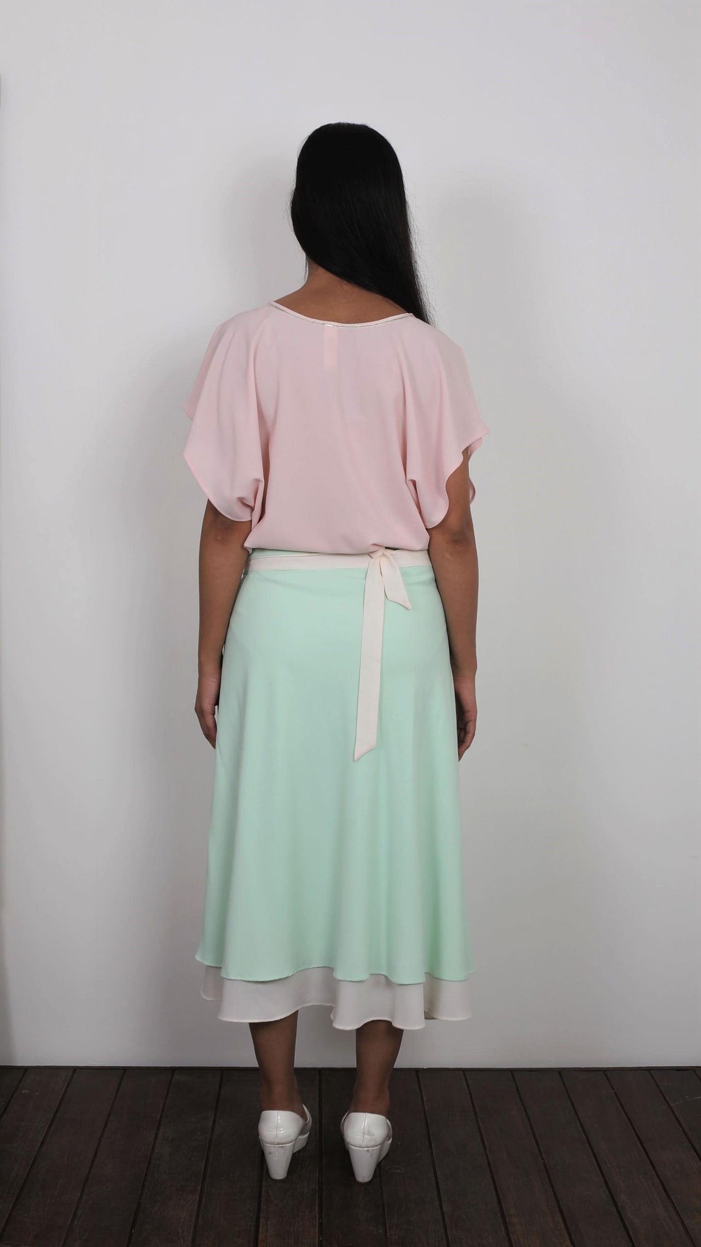 Wrap Skirt With Cross Top
