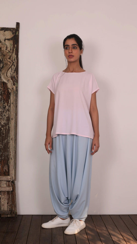 Square Cut Top With Dhoti Pants