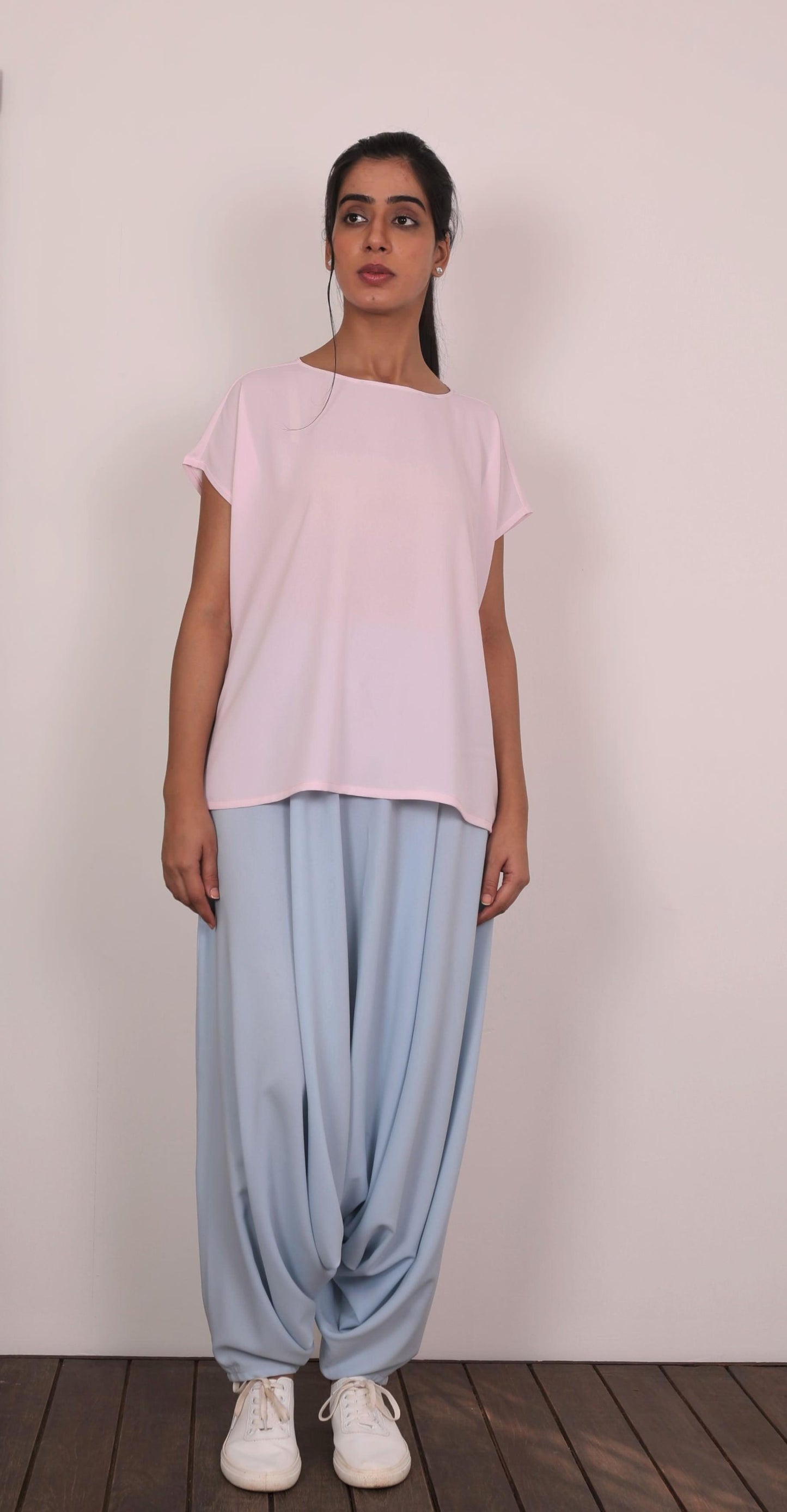 Square Cut Top With Dhoti Pants