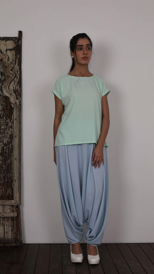 Square Cut Top with Dhoti Pants